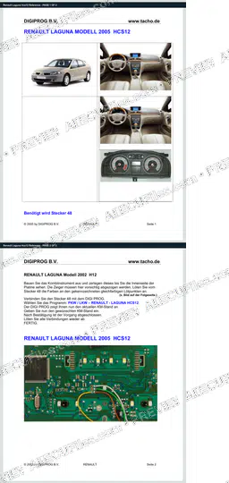 Watermarked preview of Renault Laguna Hcs12 Reference