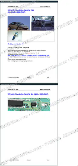 Watermarked preview of Renault Laguna Sagem C46 Reference