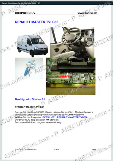 Watermarked preview of Renault Renaul Master Tvi C66 Reference
