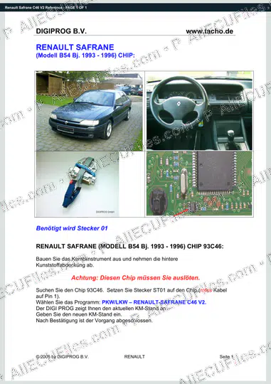 Watermarked preview of Renault Safrane C46 V2 Reference