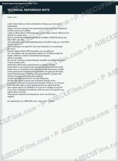 Watermarked preview of Renault Sagem Dash Reference