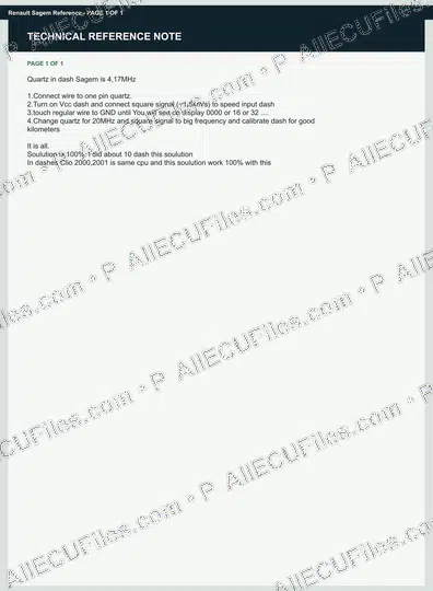 Watermarked preview of Renault Sagem Reference