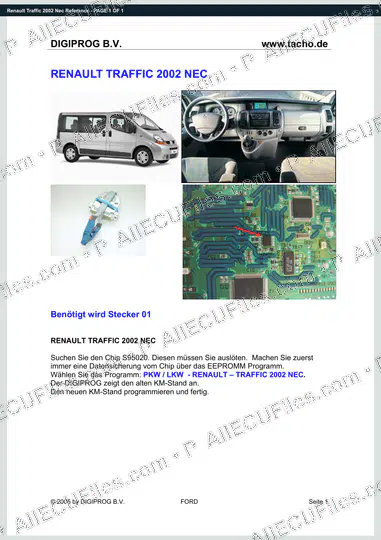 Watermarked preview of Renault Traffic 2002 Nec Reference