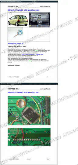 Watermarked preview of Renault Twingo VDO Modell 2003 Reference