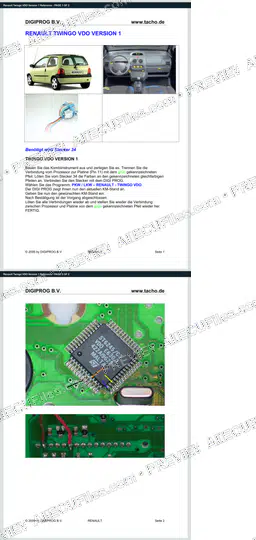 Watermarked preview of Renault Twingo VDO Version 1 Reference