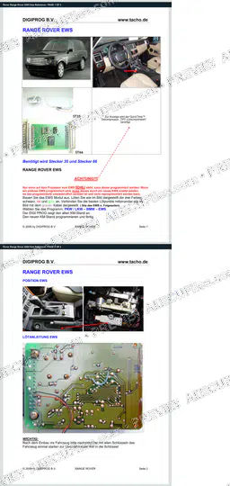 Watermarked preview of Rover Range Rover 2004 Ews Reference