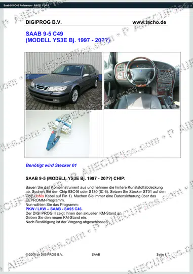 Watermarked preview of Saab 9 5 C46 Reference