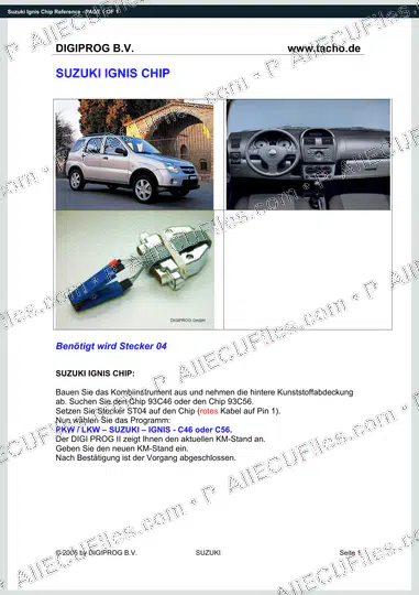 Watermarked preview of Suzuki Ignis Chip Reference