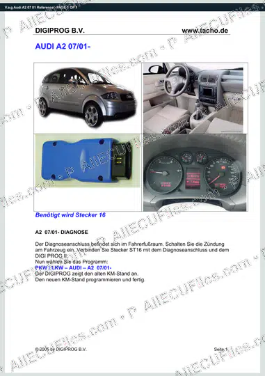 Watermarked preview of V.a.g Audi A2 07 01 Reference