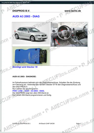 Watermarked preview of V.a.g Audi A3 2003 Diag Reference
