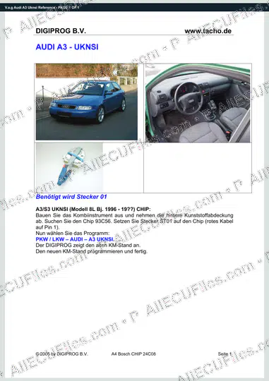 Watermarked preview of V.a.g Audi A3 Uknsi Reference