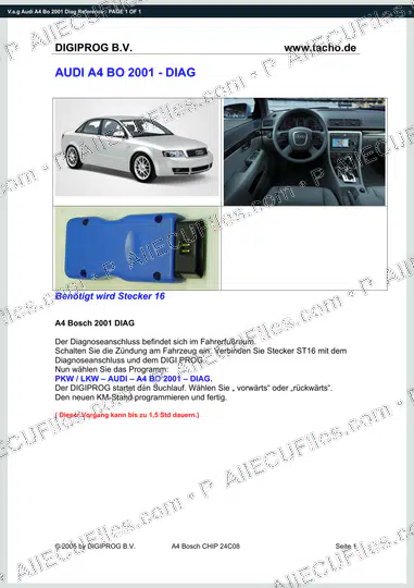 Watermarked preview of V.a.g Audi A4 Bo 2001 Diag Reference
