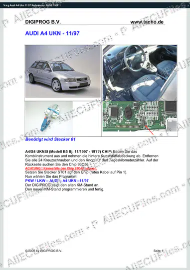 Watermarked preview of V.a.g Audi A4 Ukn 11 97 Reference