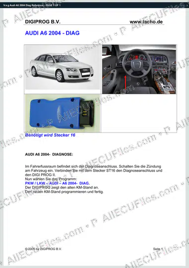 Watermarked preview of V.a.g Audi A6 2004 Diag Reference