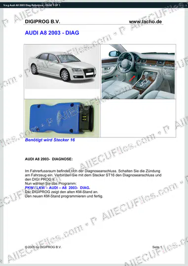 Watermarked preview of V.a.g Audi A8 2003 Diag Reference