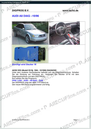 Watermarked preview of V.a.g Audi A8 Diag 10 96 Reference