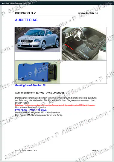 Watermarked preview of V.a.g Audi Tt Diag Reference