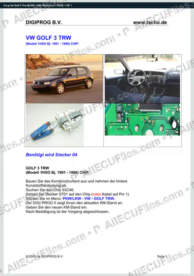Watermarked preview of V.a.g Vw Golf 3 Trw Bj1991 1996 Reference
