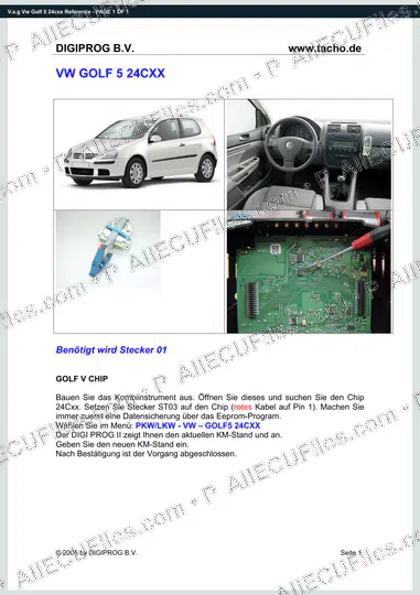 Watermarked preview of V.a.g Vw Golf 5 24cxx Reference