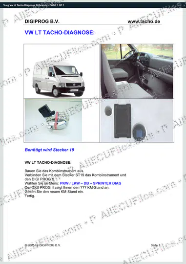 Watermarked preview of V.a.g Vw Lt Tacho Diagnose Reference