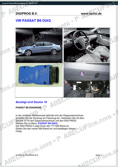 Watermarked preview of V.a.g Vw Passat B6 Diag Reference