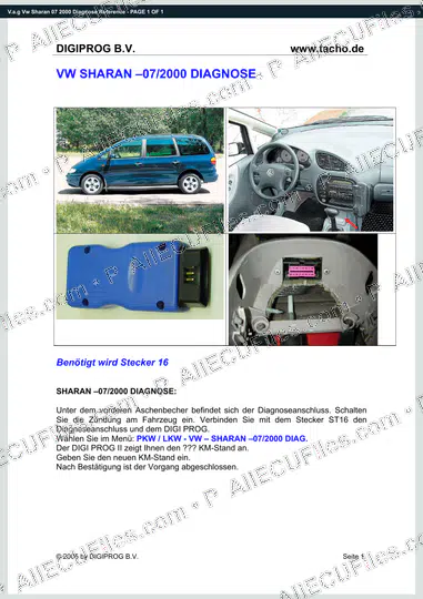 Watermarked preview of V.a.g Vw Sharan 07 2000 Diagnose Reference