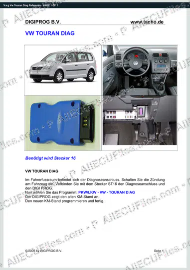 Watermarked preview of V.a.g Vw Touran Diag Reference