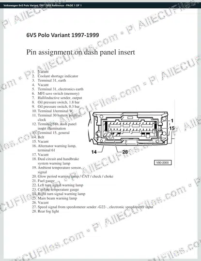 Watermarked preview of Volkswagen 6v5 Polo Variant 1997 1999 Reference