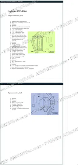 Watermarked preview of Volkswagen 9a1 Polo 2003 2006 Reference