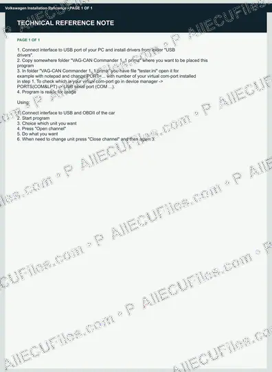 Watermarked preview of Volkswagen Installation Reference
