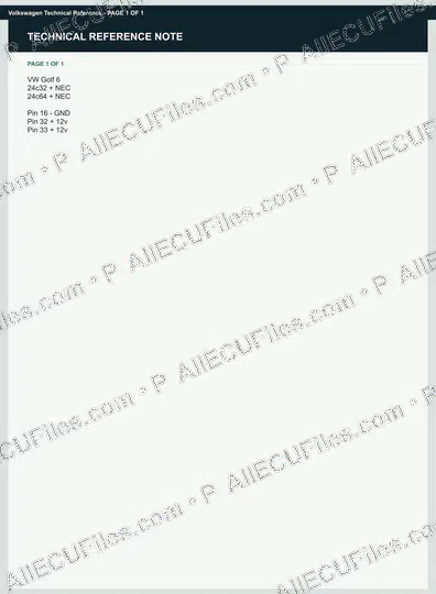 Watermarked preview of Volkswagen Technical Reference