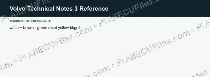 Watermarked preview of Volvo Technical Notes 3 Reference