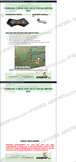 Watermarked preview of Yamaha T Max 530 2012 93c66 Micro Eep Reference